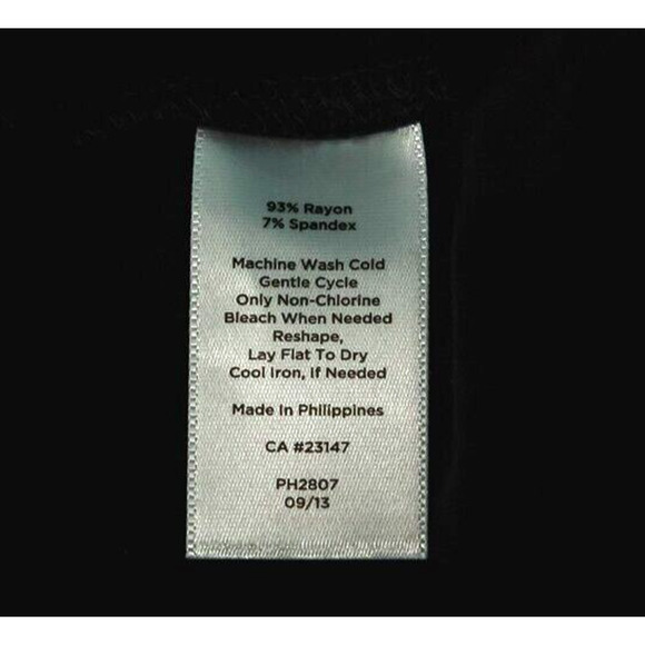 Talbots Plus Size 2X Black V Neck 3/4 Sleeve Rayon Blend Knit Top Shirt NEW - Picture 5 of 6